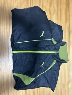 PUMA ジップアップジャケット上下セット 黒/黄緑