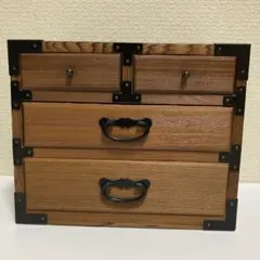収納棚 アンティーク　木製木箱　木製チェスト　引き出し　昭和レトロ　小物入れ