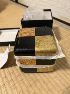 【美品】箔一 木製二段重箱 金箔加飾 桐箱入り お重を日常に」重箱の商品一覧