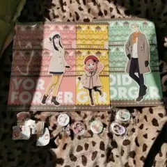 くら寿司 SPY×FAMILY ロイド　フォージャー 缶バッジ　ヨル 消しゴム