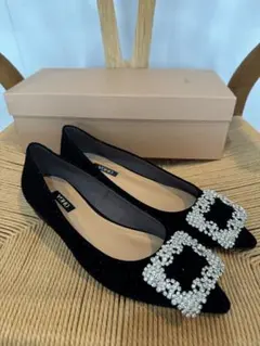 OHGA グリッタービジューパンプス