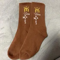 マクドナルド ロゴ付きソックス ブラウン