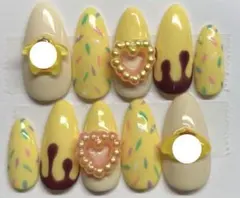 ㊾ 現品 ネイルチップ サイズオーダー ギャルネイル 夏ネイル