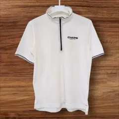 CHAPS GOLF チャップス ハーフジップ ポロシャツ 白 Mサイズ