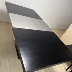 BoConcept ボーコンセプト　伸長式ダイニングテーブル ブラック×シルバーのサムネイル