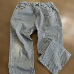 ストライプ ウエストゴム パンツ