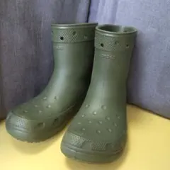 CROCS レインブーツ カーキ CLASSIC BOOT 28cm クロックスのサムネイル