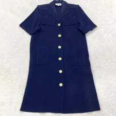 Yves Saint Laurent 半袖ワンピース ネイビー L（b1 150のサムネイル