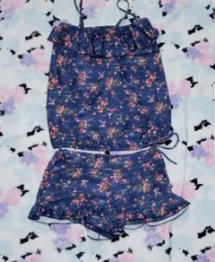 本日までの出品   水着　ビキニ　花柄　セット