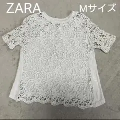 ★ZARA Mサイズ レース トップス カットソー