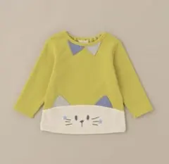 Baby Cheer 猫デザイン イエローTシャツ