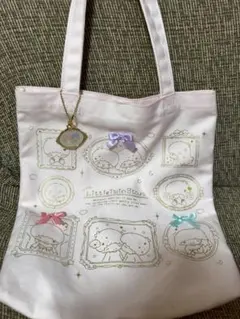 キキララ　フレームデザイン　リトルツインスターズ トートバッグ