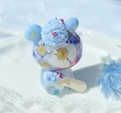 【B級品】アイスクリームくまちゃんオルゴナイト(ブルーハワイ味)