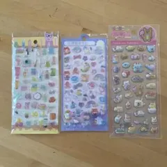 カラフルな3Dシールセット