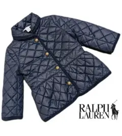ラルフローレン◆中綿入キルティングジャケット◆18M 85cm◆ポニー刺繍 紺色