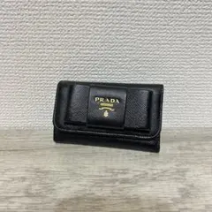 希少】PRADA プラダ 三角ロゴ ナイロン 6連 キーケース クレイピンク