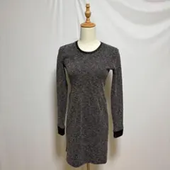 TOPSHOP ラメニットワンピース 長袖 グレー EUR36のサムネイル