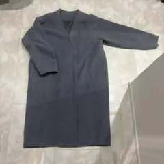 グレー ノーカラー チェスターコート Lサイズ