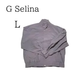 【G Selina】スタンドカラージャケット　ブルゾン　Lサイズ　パープルのサムネイル
