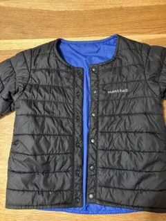 良品　モンベル　110㎝　ラウンドネック ジャケット　中綿　リバーシブル