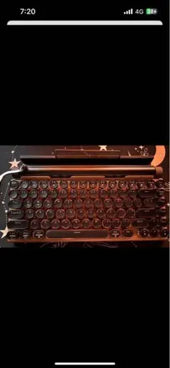 タイプライター型メカニカルキーボード(bluetooth5.0, 青軸)