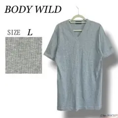 ボディワイルド Vネック Tシャツ 綿100% リブ 伸縮性 肌着 インナーのサムネイル