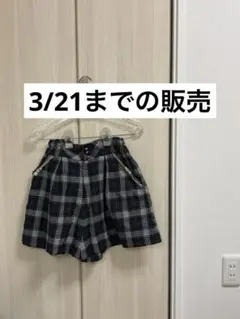 pom ponette junior チェック柄ショートパンツ