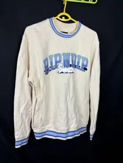 RIPNDIP クリーム色トレーナー M