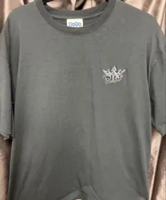 9090 グレー Tシャツ ロゴ入り