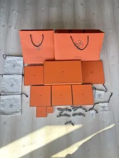 【HERMES】エルメス 空箱 8点・ショッパー・リボン・保存袋 まとめ売り