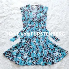 DIANE von FURSTENBERG シルク100%ワンピース M 花柄