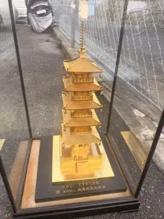 姫路城 ディスプレイ付き置物 金色 - メルカリ