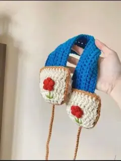 イヤーマフ  ドレスヘッド   手編み 　y2kニットイヤーマフ 耳あて　Y06