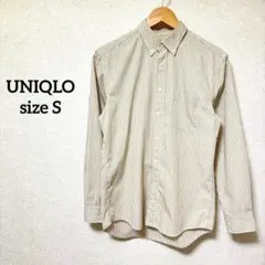 UNIQLO【S】ユニクロ エクストラファインコットン ブロードストライプシャツ