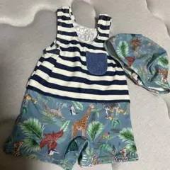 OCEAN & GROUND 水着セット（帽子付き）　80サイズ
