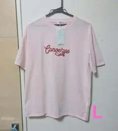 【新品タグ付き】CONVERSE　コンバース　刺繍Tシャツ ピンクLサイズのサムネイル