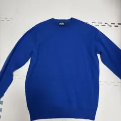 DIESEL バックプリント ニット 青 Lのサムネイル