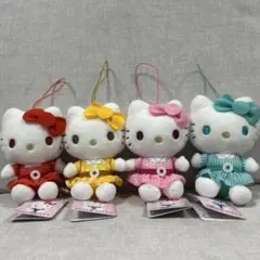 ハローキティ レトロワンピース ちょいデカマスコット　コンプリートセット