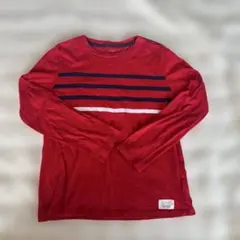 GAP ギャップ☆赤 ストライプ 長袖カットソー