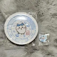 ちいかわ くら寿司 コラボ ハチワレ 缶バッジ お皿 寿司皿
