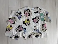 ミニーちゃん　夏用パジャマ　半袖パジャマ　セットアップ　ディズニー　半ズボン