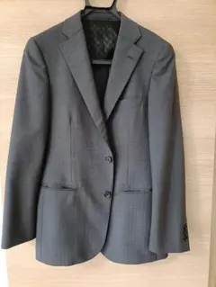 洋服のアオキ　グレー ビジネススーツ ストライプ柄