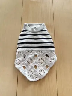 ストライプ　刺繍　ワンピース　犬服 小型犬用　パピー用