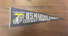 ビンテージ　ペナント　ミリタリー　カレッジ　usmc フロッキー