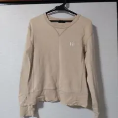 コムサイズム　ベージュ　スエット　バックロゴ