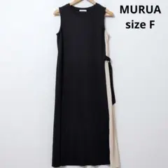 MURUA ムルーア　ノースリーブサイドプリーツワンピース