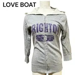 LOVE BOAT BRIGHTONロゴ スウェット ジップパーカー 42 灰のサムネイル