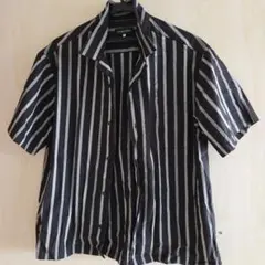 ANTIQULOTHES 半袖シャツ M ブラック/ネイビ☆シャツ２枚セット