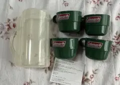 即発送 Coleman プラカップ 4個セット 収納ケース付 スタッキングカップ