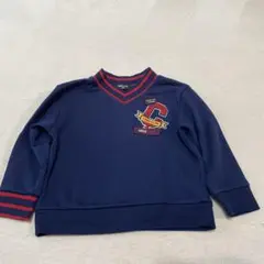 COMME CA ISM ネイビー Vネック トレーナー 110A